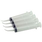 Disposable Plastic Dental Syringe Curved Tip Style For Root Canal / Etchant