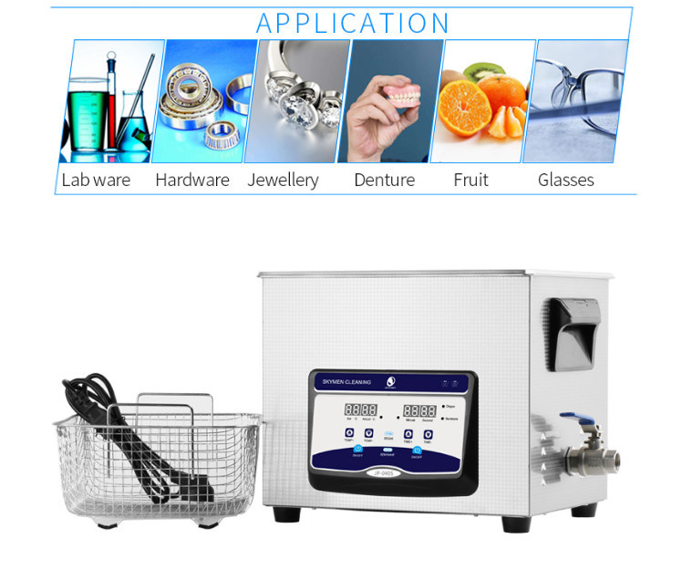 10L ultrasonic vibration cleaner for small parts with heater and timer