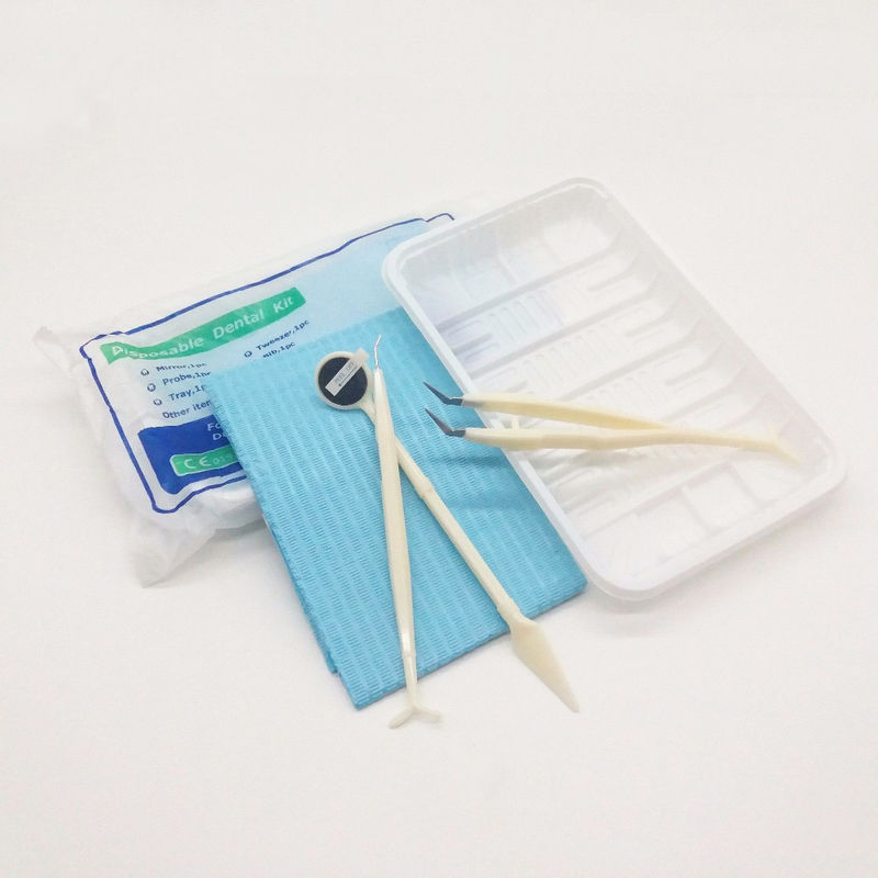 Plastic Dental Disposable Teeth Whitening Unit Mouth Mirror Examination Kit
