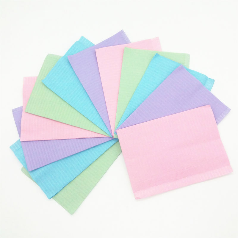 Waterproof Disposable colorful dental bibs for Dentist and Medical use