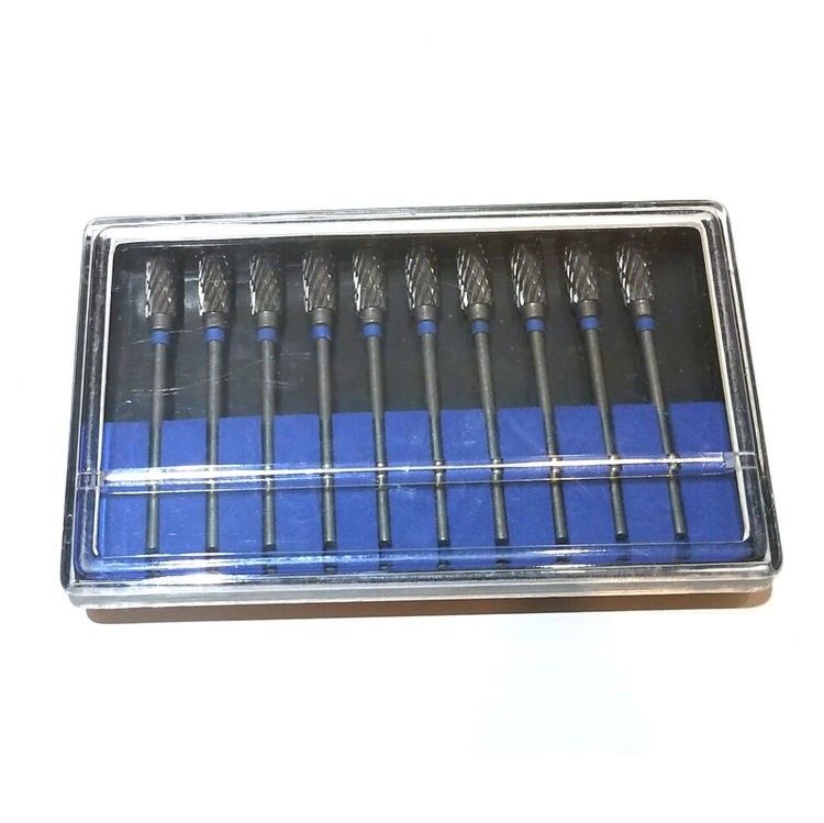 Carbide HP Tungsten Dental Abrasive Lab Polishing Steel Burs 10pcs / Box