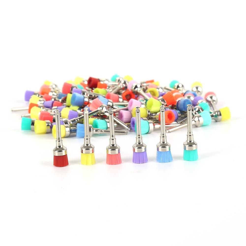 Small Colorful Dental Polishing Handpiece Nylon Flat Polishing Prophy
