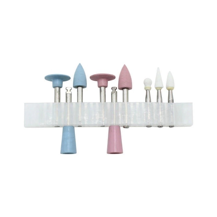 Low Speed Colorful Dental Teeth Composite Polishing Tool Kits With 9 Burs