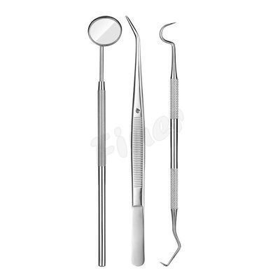 3pcs Stainless Steel Orthodontic Dental Instruments Mùi gương Công cụ nha khoa