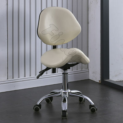 PU Leather Saddle Swivel Dental Chair With Armrest Dentist Stool Chair