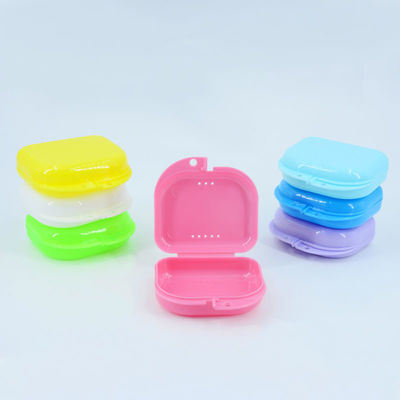 Colorful Plastic Custom Orthodontic Uv Retainer Case Box Plastic Denture Storage Box Dental Retainer Case