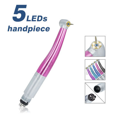 Handpiece Turbin Udara Berwarna Lima Led Light Handpiece Gigi Berkecepatan Tinggi