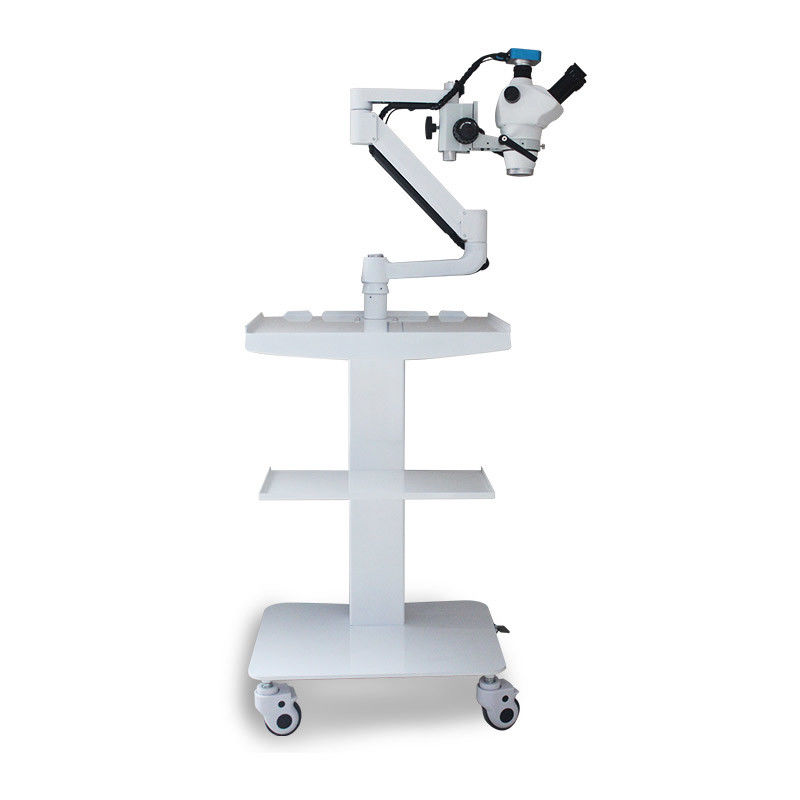 Trolley Type Portable Surgical Dental Microscope 90mm Spot