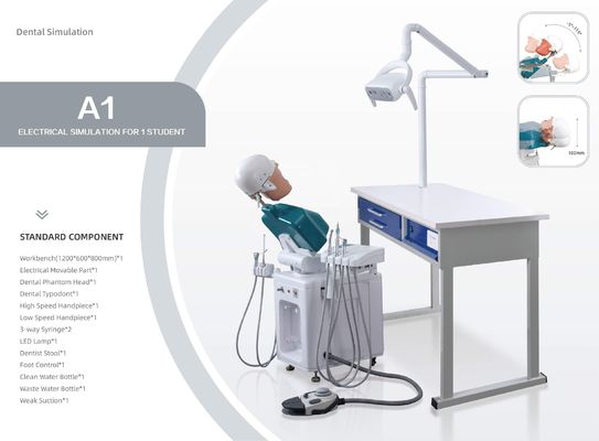 Opbergbare Phantom Head Dental Simulator Unit Multifunctioneel verwijderbaar