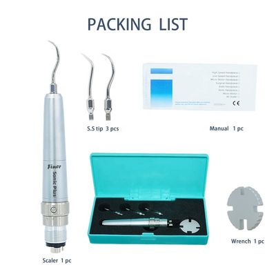 Turbine Practical Ultrasonic Tooth Scaler , 4 Hole Ultrasonic Hand Scaler