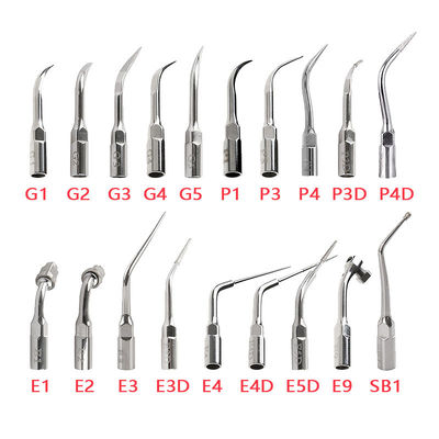 Couleur argentée ultrasonique d'acier inoxydable Endo Tips In Endodontics Durable