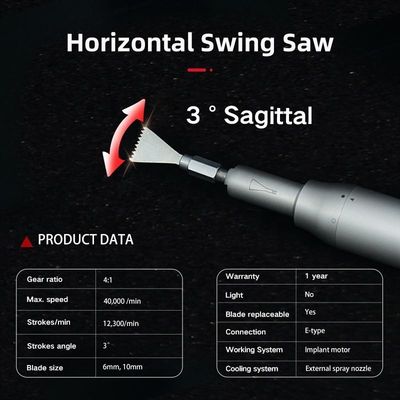 Micro Verticale Reciprocating Saw Tandheelkundig implantaat Chirurgisch handstuk met lage snelheid