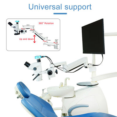 Microscópio cirúrgico dental manual da C.C. 5V~12V do controle com a lente do ocular 10X