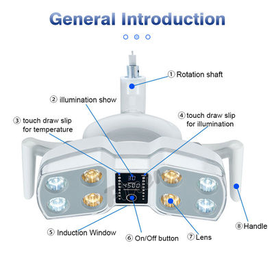 Electricity Double Color Temperature Dental Chair Light LED Operating Lamp