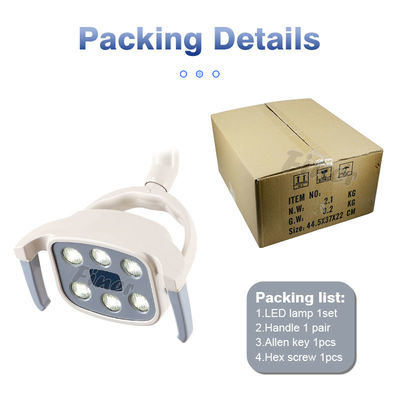 White Yellow 6 Pieces Dental Chair Light  Illumination Device 3500-5500K