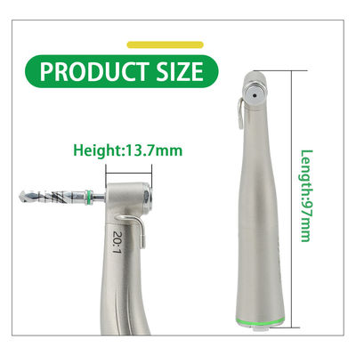 Detachable Dental Implant Handpiece 20-1 Speed Reduction Fiber Optical Contra Angle