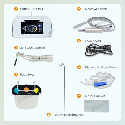 80 밀리람베르트 / 분 냉각수 순환량과 AC 220V 치과용 임플란트 모터