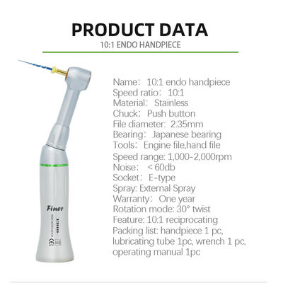 Push Button Dental Handpiece Unit Speed Range Of 000-2 E Type Socket