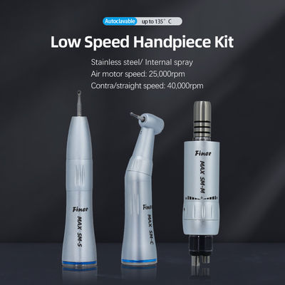 25000rpm Οδοντιατρικό Handpiece Set Εσωτερικό νερό σπρέι Αεροκινητήρα Contra Angle ευθεία