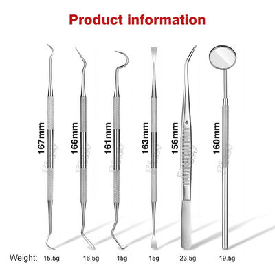 Dental Tools Mouth Mirror Dental Hygiene Kit For Teeth Cleaning