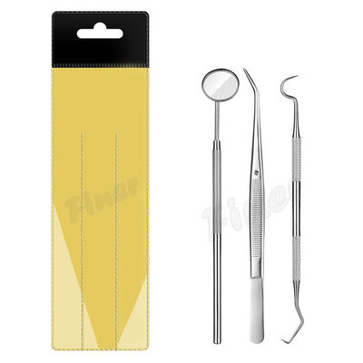 3pcs Stainless Steel Orthodontic Dental Instruments Mùi gương Công cụ nha khoa