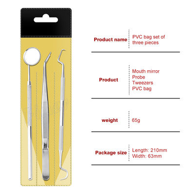 3pcs 스테인레스 스틸 정형 치과 도구 입 거울 치과 도구