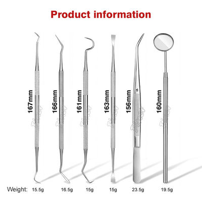 Stainless Steel Oral Clean Teeth Tools With Mouth Mirror