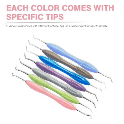 Dental Composite Resin Filling Instrument 7 Pieces Stainless Steel Material