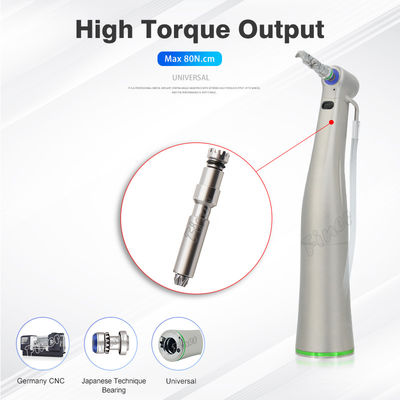 2000rpm Contra Angle Handpiece การผ่าตัดฟัน 20/1 การปลูกมือด้วยไฟเบอร์ออปติก