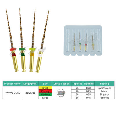 Nha khoa nội răng Protaper Files Một vàng độc đáo hai cạnh cắt ngược