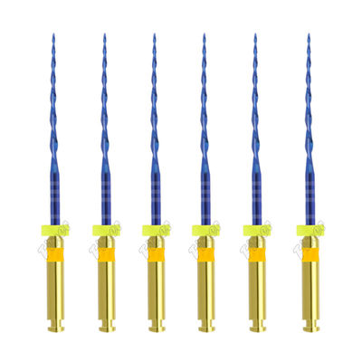 ไฟล์หมุนฟันที่ทํางานด้วยความร้อน ไฟล์ฟัน Endodontic Nickel Titanium Blue