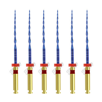 ไฟล์หมุนฟันที่ทํางานด้วยความร้อน ไฟล์ฟัน Endodontic Nickel Titanium Blue