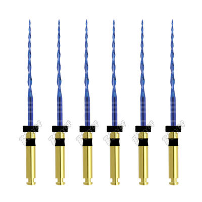 ไฟล์หมุนฟันที่ทํางานด้วยความร้อน ไฟล์ฟัน Endodontic Nickel Titanium Blue