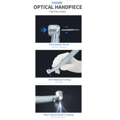 Turbina di accoppiamento rapido Dental Handpiece Unit Fibra ottica Handpiece ad alta velocità