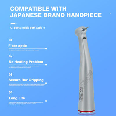 Serat optik 1/5 Meningkatkan Dental Handpiece Unit High Speed Electric Handpiece