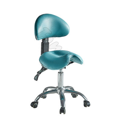 PU Leather Saddle Swivel Dental Chair With Armrest Dentist Stool Chair