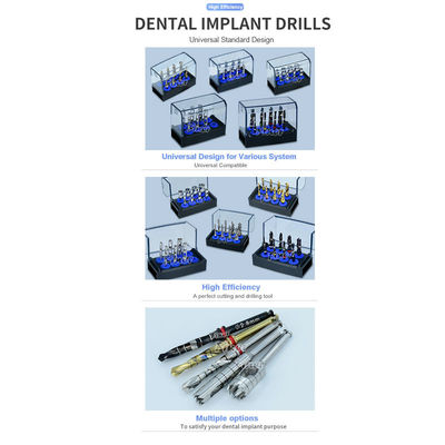 Acero inoxidable de huesos cortos y largos Trefina perforación implantes dentales kit de perforación