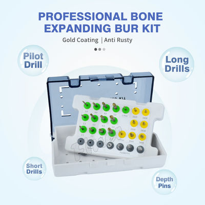 Sebuah Bur Kit Untuk Osseodensification Professional Bone Expanding Bur Kit 24 Piece