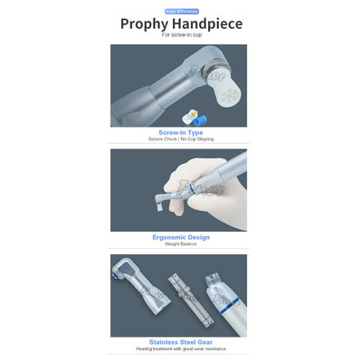 Mắt đánh bóng bàn chải bàn tay Crew Prophy Tốc độ thấp Contra Angle Handpiece