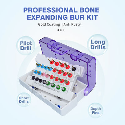 Kit de taladros de identificación ósea para implantación dental Kit de taladros largos y cortos