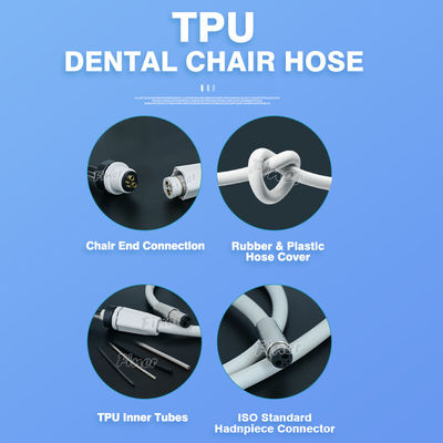 Dental Silicone Hose Tubing 4 Hole Handpiece Tube For High Speed Handpiece